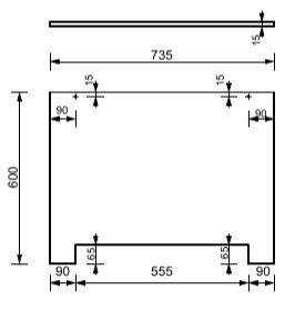 Боковая панель для ванны 170х75 см Creto Nova 23-3113 белая