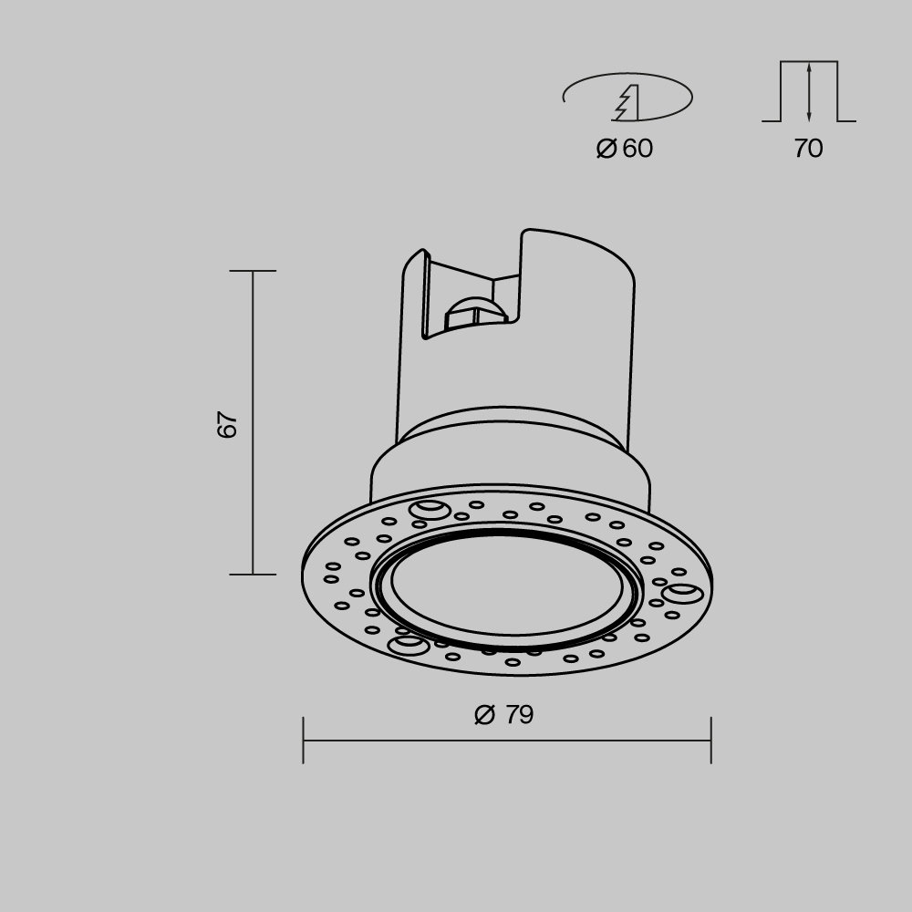 Уличный потолочный светильник Outdoor O501DL-L5B3K