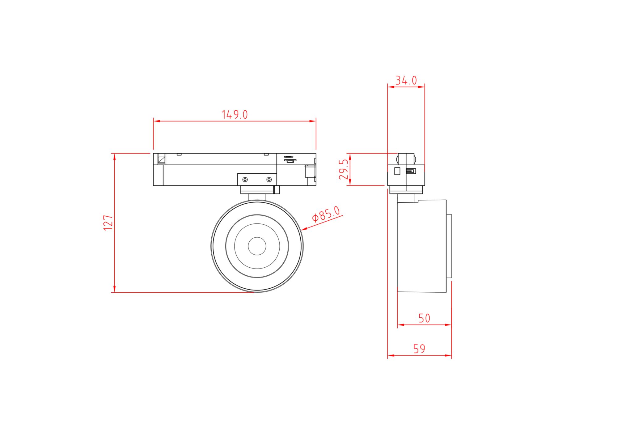 Трековый светильник Technical TR023-1-12W4K