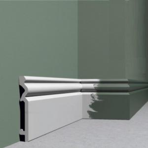 Напольный плинтус полистирол Solid 1 UHD 07/95 С 14х95/ Белый