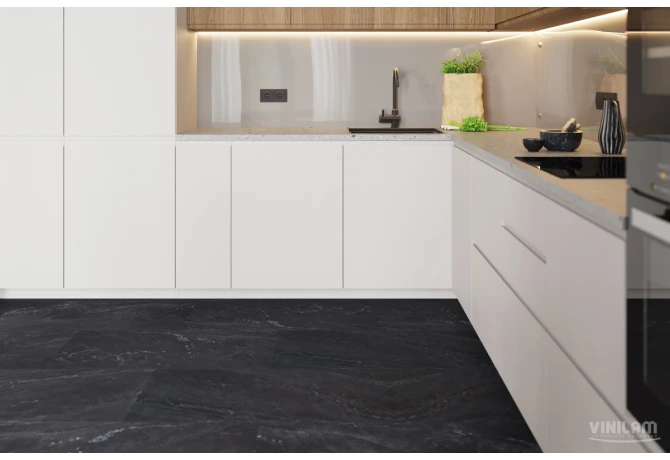 ПВХ плитка CERAMO VINILAM Glue 2,5 мм 91910 Неаполитанский Черный Glue