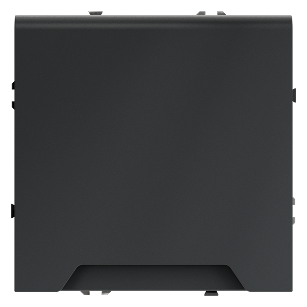 Розетка встраиваемая VOLTUM S70 с заземлением, защитными шторками и крышкой 16А, (графит)