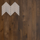 Паркет Елка Французская Lab Arte Chevron Дуб Рустик Коньяк лак 600/490х110х14/3/45°