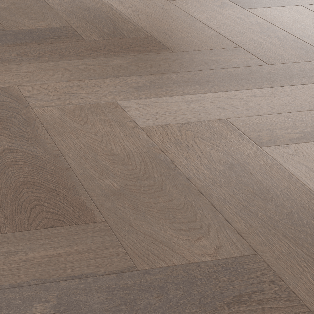 Паркет Елка Английская Royal Parket 490х125х13мм Дуб Натур Винчи лак