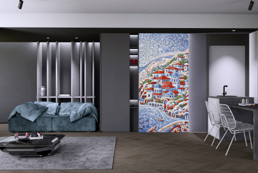 Керамогранит Декоративное панно MDetails Seaside City (набор из 4шт. 60x120) 120x240