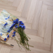 Coswick Английская елка 3-х слойная T&G шип-паз (90°) Серый Дэви 1151-3855-20