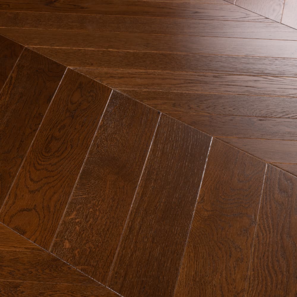 Паркет Елка Французская Lab Arte Chevron Дуб Натур Табак лак 600/510х90х14/3/45°