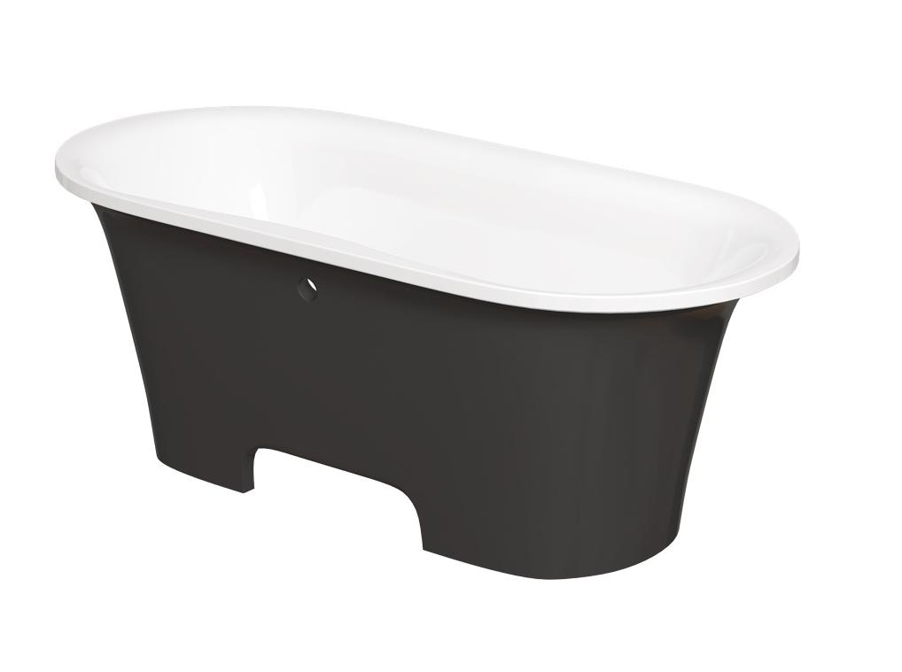 Ванна из литьевого мрамора Creto Aurora 170x80 черная, 8-1113