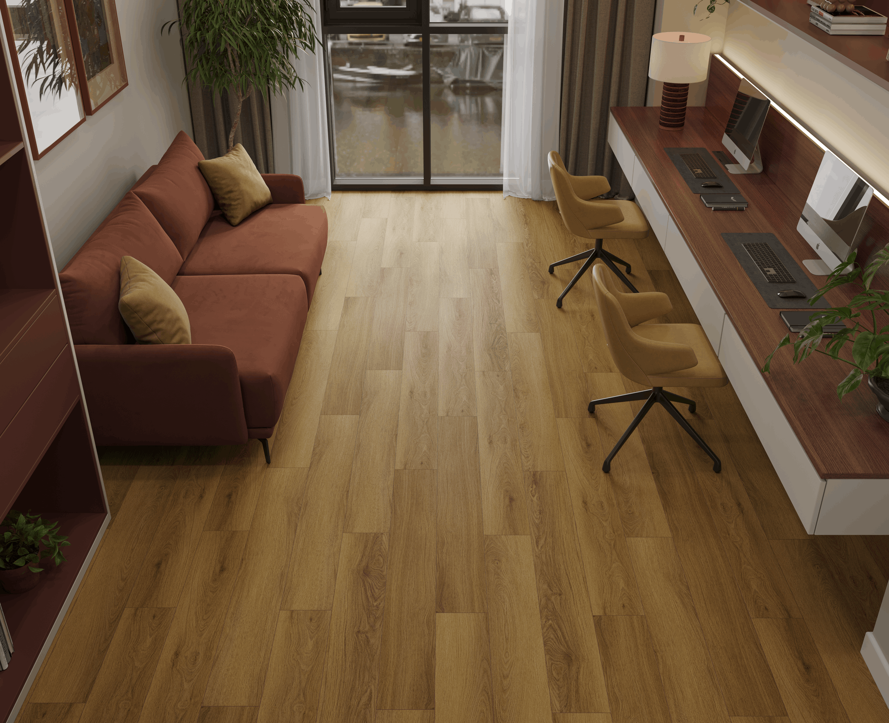 ПВХ-плитка Tulesna Ottimo LVT PIANO 1012-9
