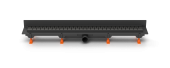 Душевой лоток 95 см Creto Snake CRE-950 SB-P с решеткой, черный