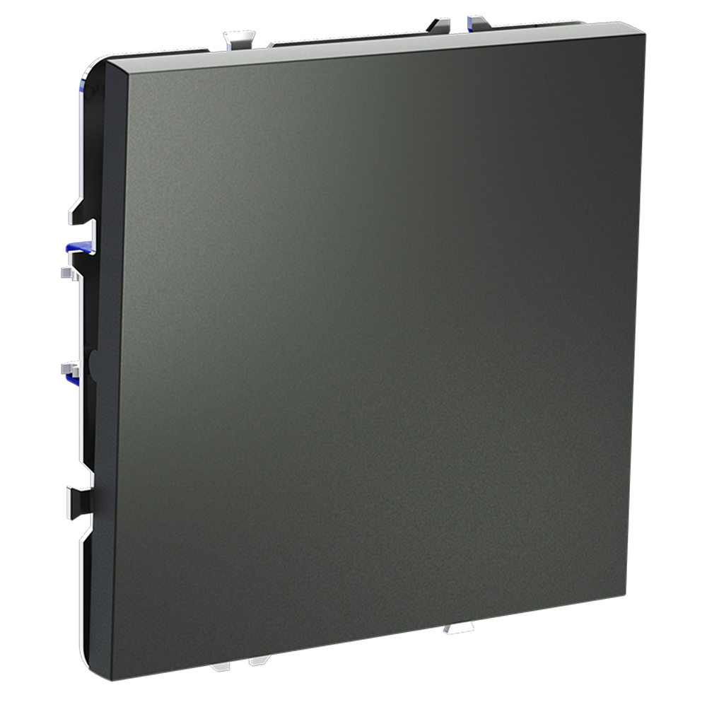 Выключатель с самовозвратом встраиваемый VOLTUM S70 одноклавишный 10А, (титан)