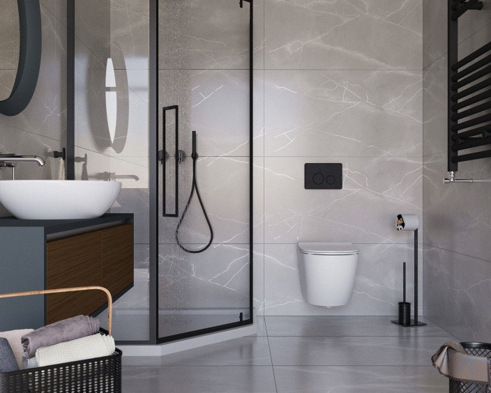 Керамогранит Buono Ceramica Soft Grey Stone Satin Carving SOVL4708V