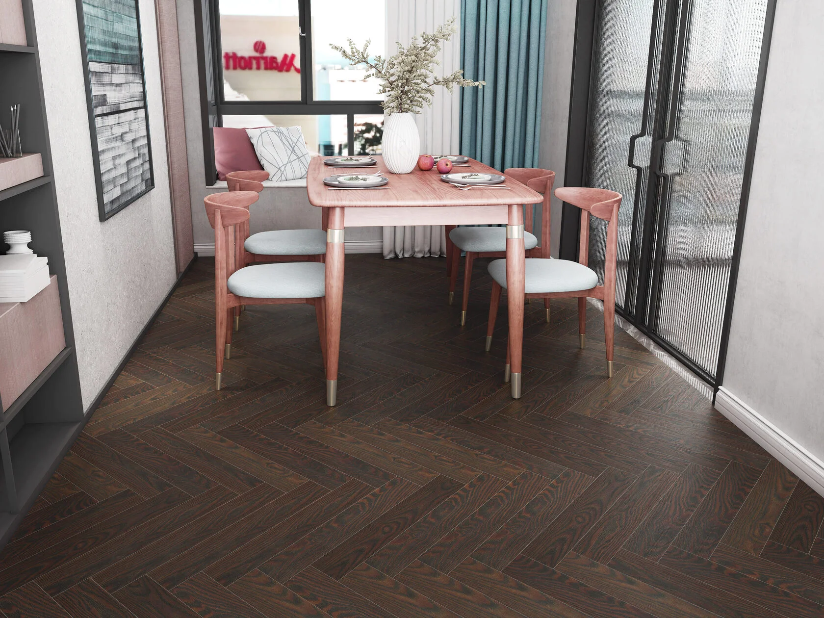 Ламинат Skalla Wood HERRINGBONE Дуб Руан (Oak Rouen) HR1024