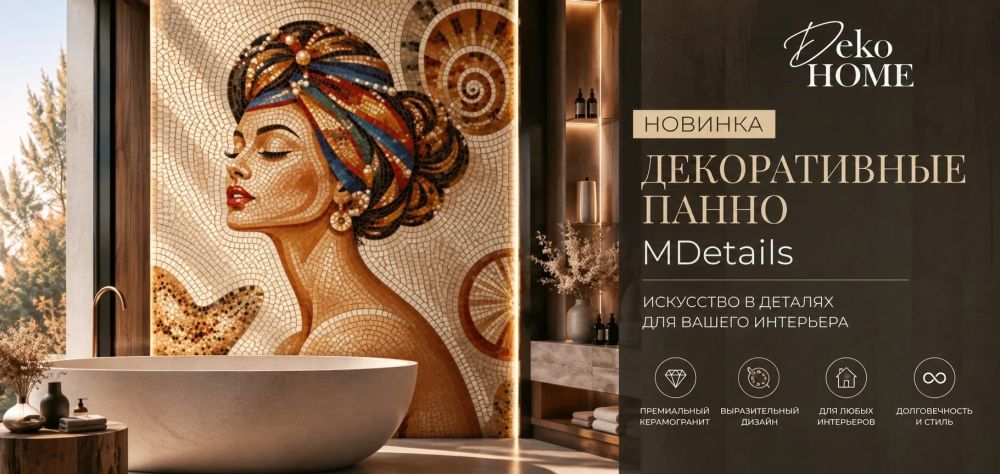 Новинка — декоративные панно MDetails из керамогранита