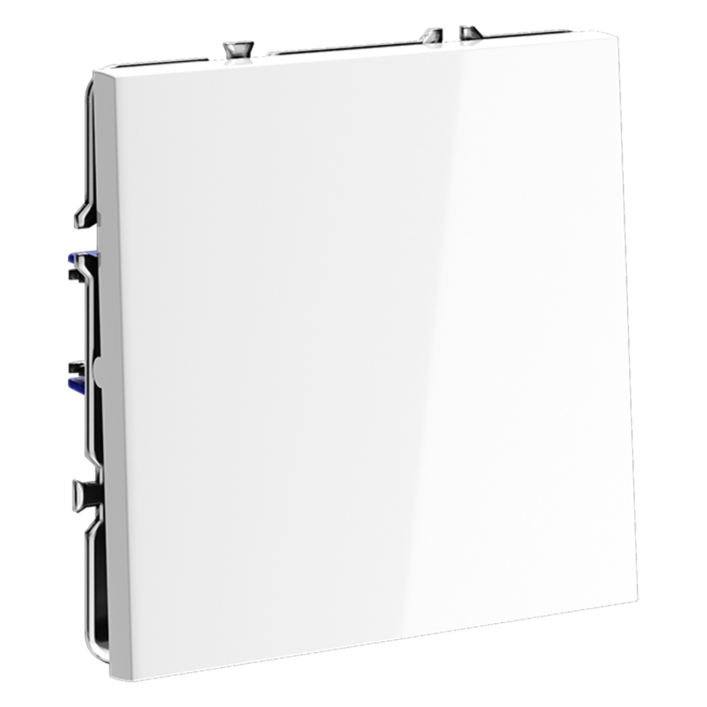 Перекрестный переключатель встраиваемый VOLTUM S70 одноклавишный 10А, (белый глянцевый)