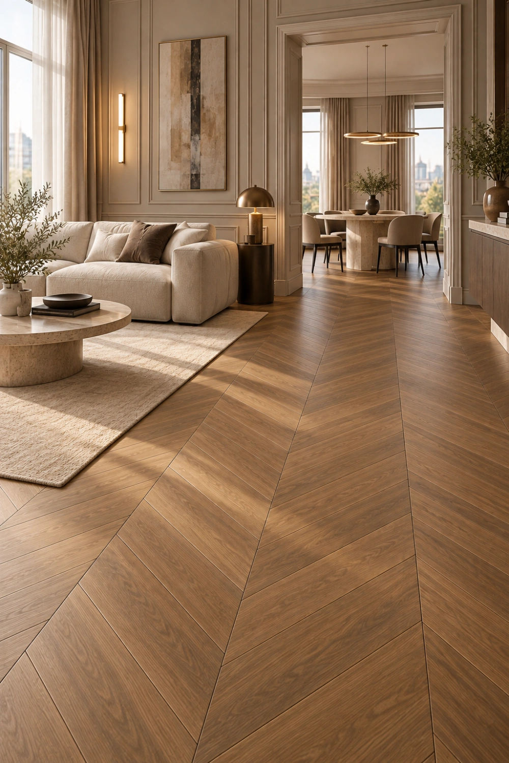 Ламинат Firstfloor NOBLESS MATT 3D Chevron Американский орех Велюрра 12мм 1F355