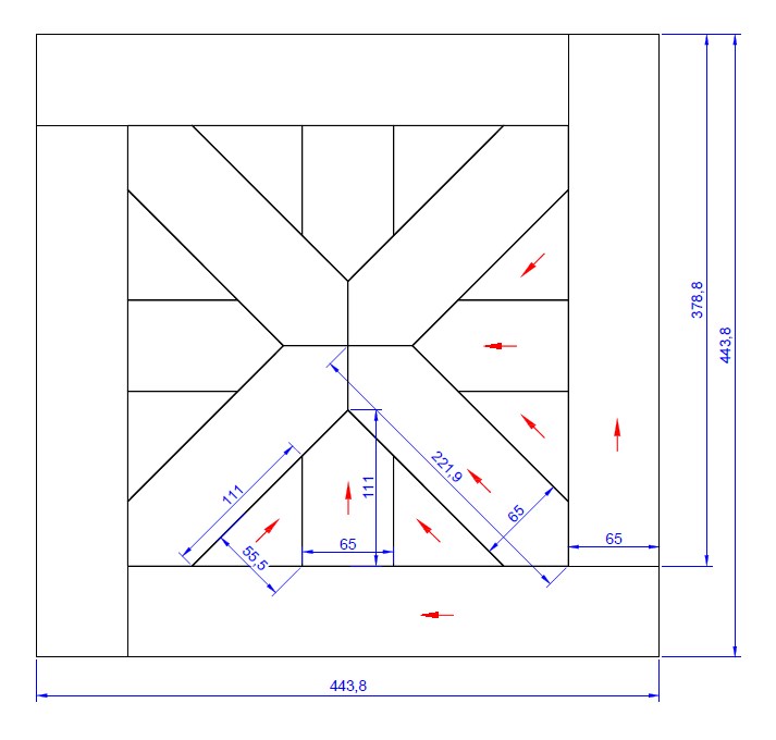 Модульный паркет LabArte инженерный Дуб Original №8-65 443*443*15/3 Прозрачный лак