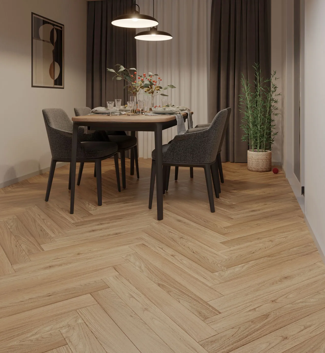 Ламинат My Step Елка (Herringbone 12) Монте Оак MS3912