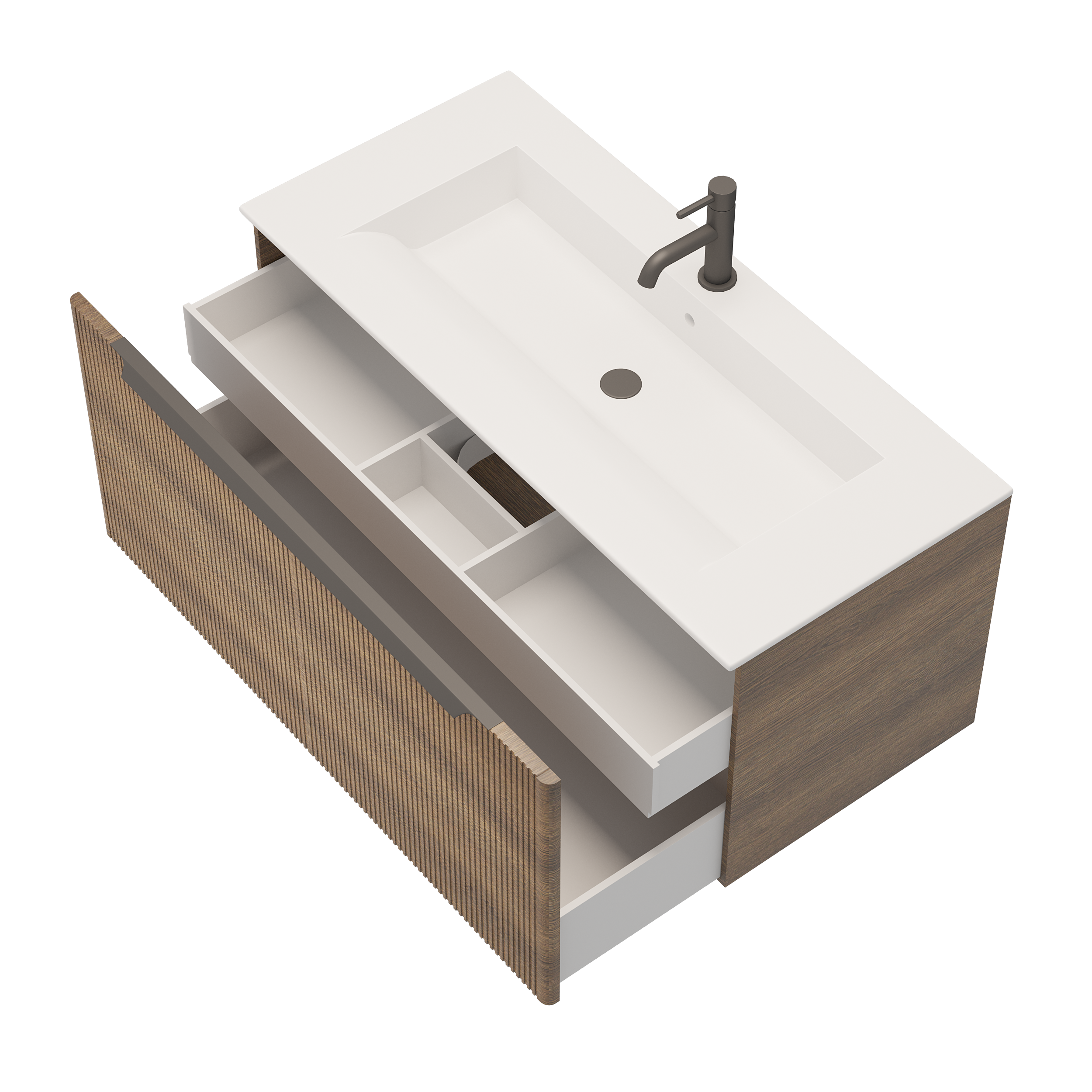 Тумба под раковину Creto Luna Wood 100 см 17-WD100