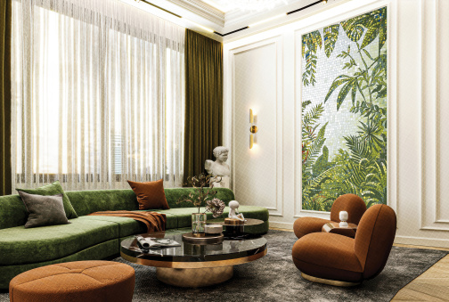 Керамогранит Декоративное панно MDetails Rainforest (набор из 4шт. 60x120) 120x240