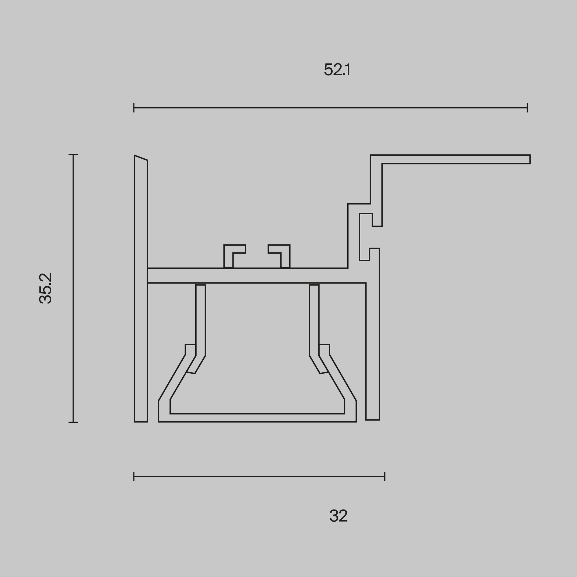 Профиль Led Strip ALM012S-2M