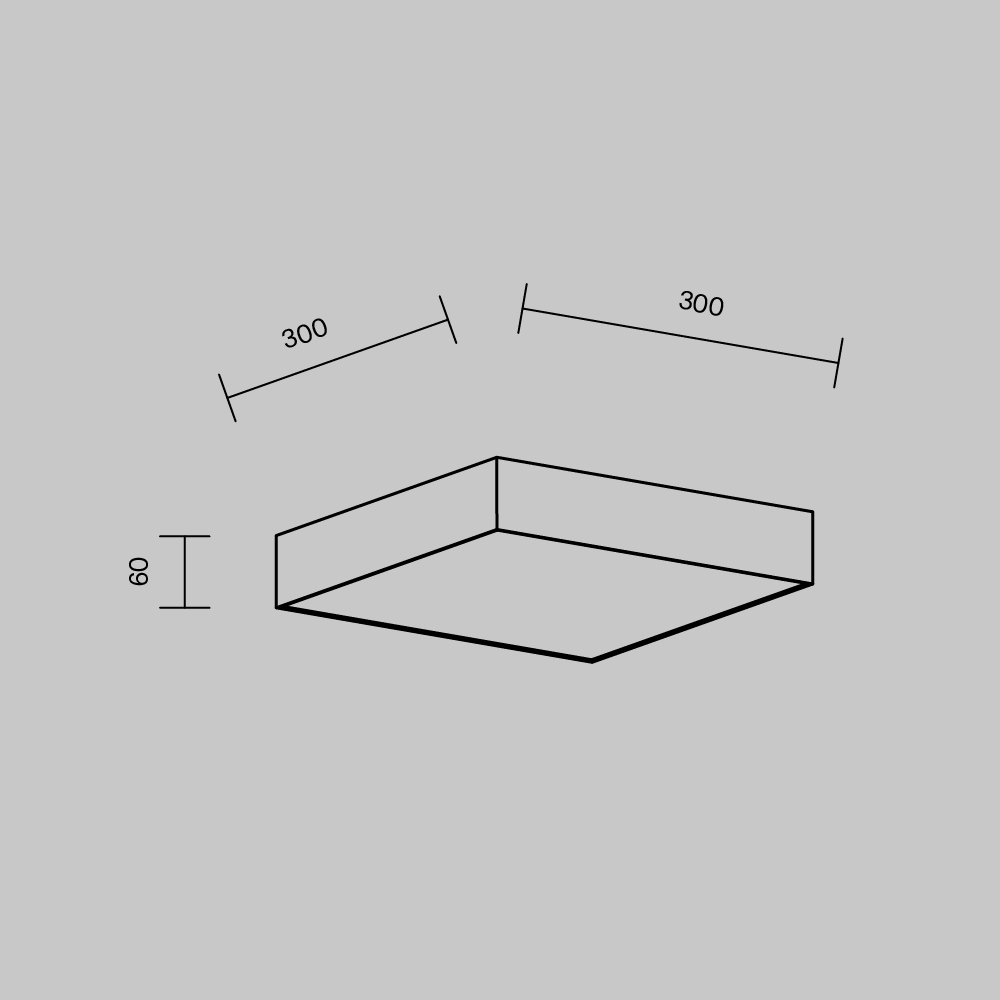Потолочный светильник Technical C032CL-36W3K-SQ-B
