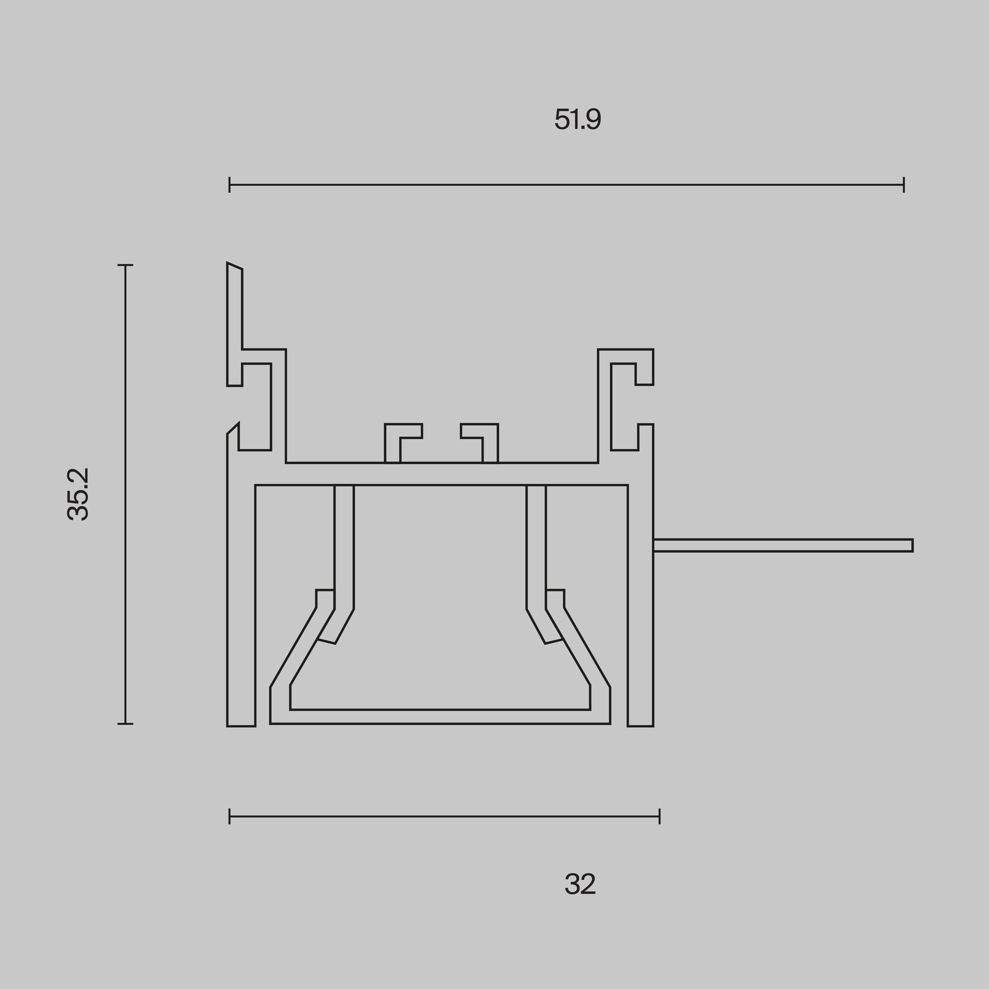 Профиль Led Strip ALM013S-2M