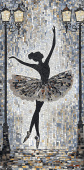 Керамогранит Декоративное панно MDetails Ballet Dancer (набор из 4шт. 60x120) 120x240