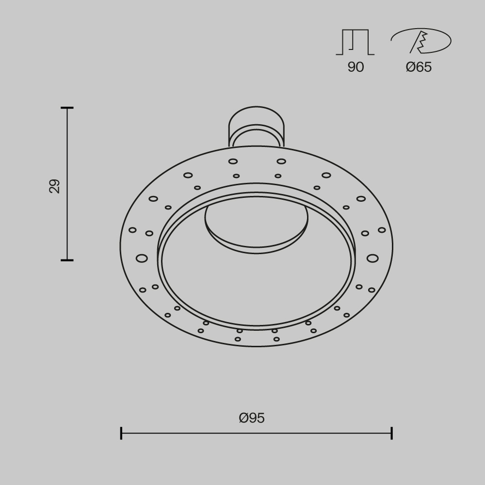 Встраиваемый светильник Technical DL126-GU10-TRS-B