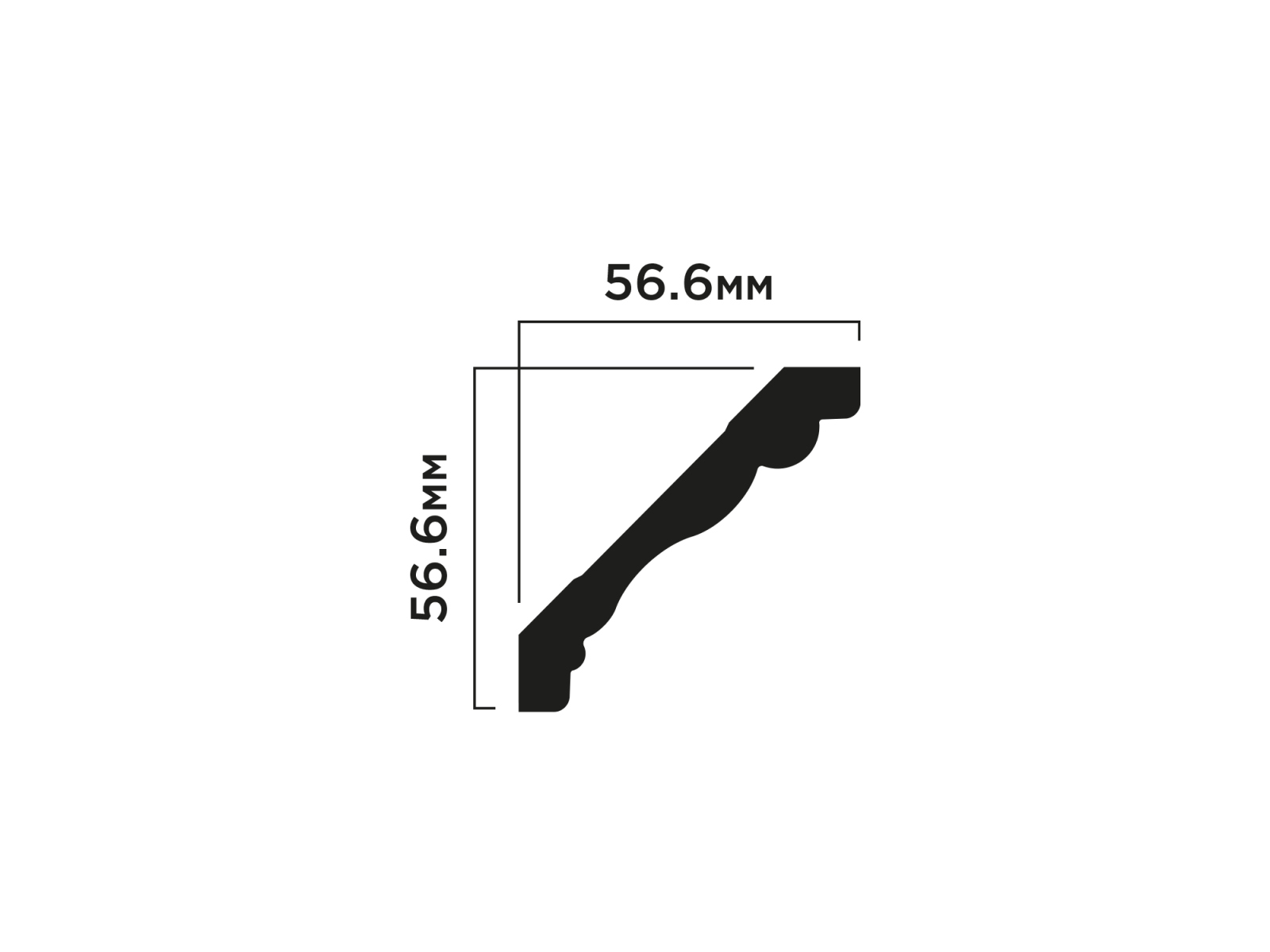 Карниз HIWOOD A1080 56,6 × 56,6 × 2000 мм