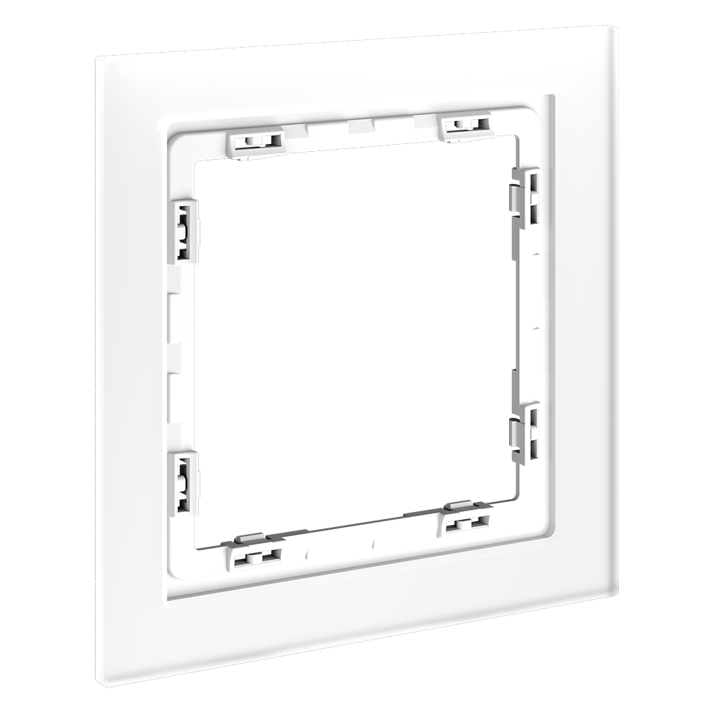 Рамка стеклянная VOLTUM S70 на 1 пост, (белый,матовый,стекло)