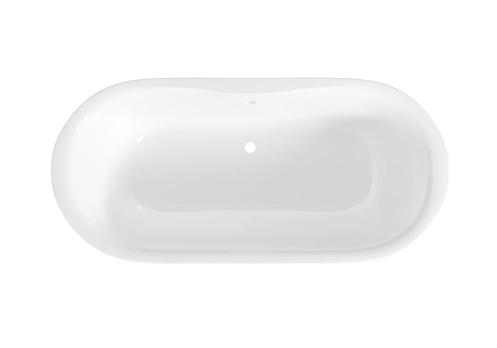 Ванна из литьевого мрамора Creto Aurora 170x80 черная, 8-1113