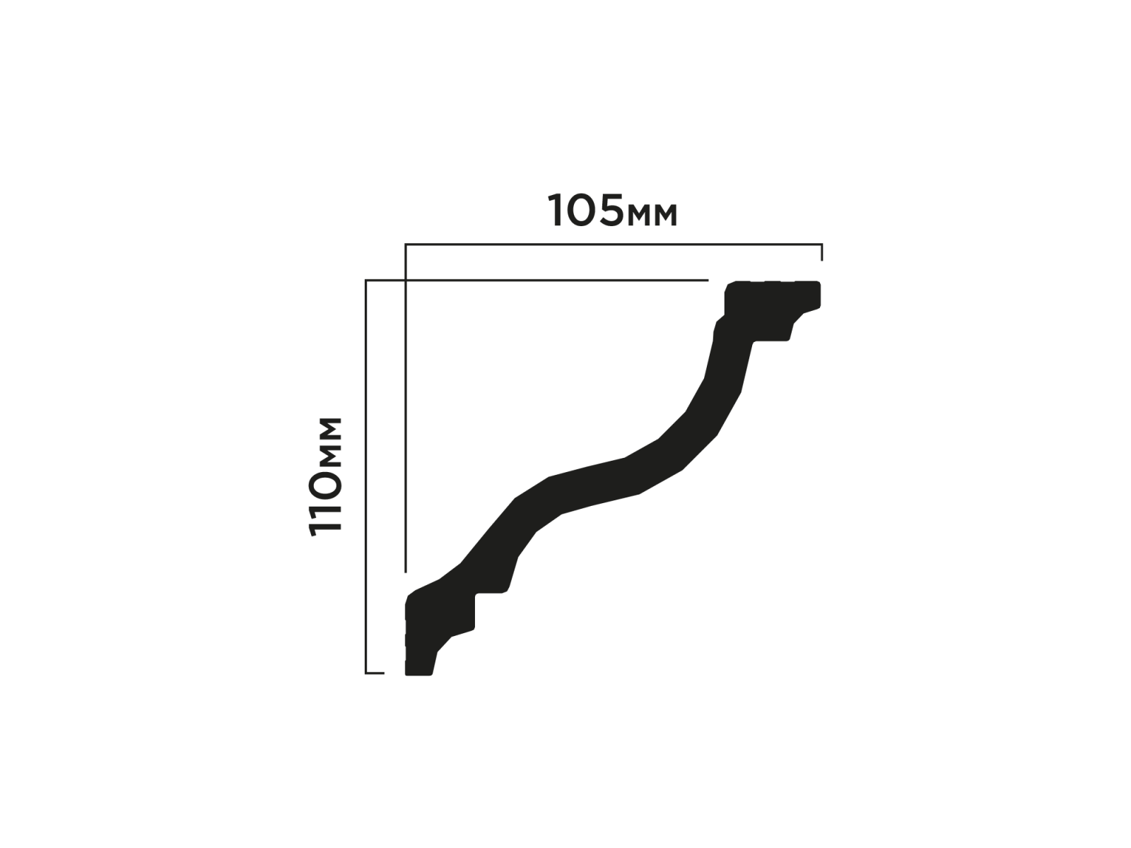 Карниз HIWOOD A150V1 150 × 73 × 2000 мм