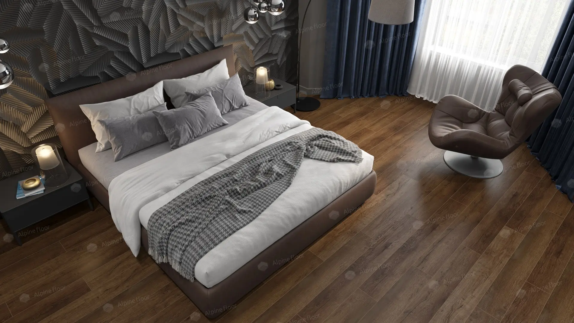 SPC Ламинат Alpine Floor ABA Premium XL ЕСО 7-18 Дуб Шоколадный 4V 43кл