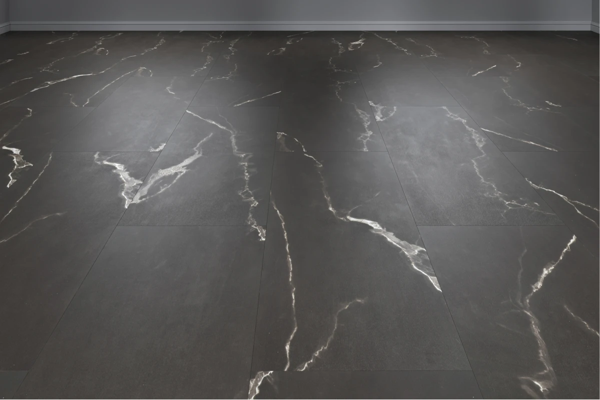 ПВХ плитка VINILAM  Allure Stone Glue 88911 Эбонитовый Мрамор Glue
