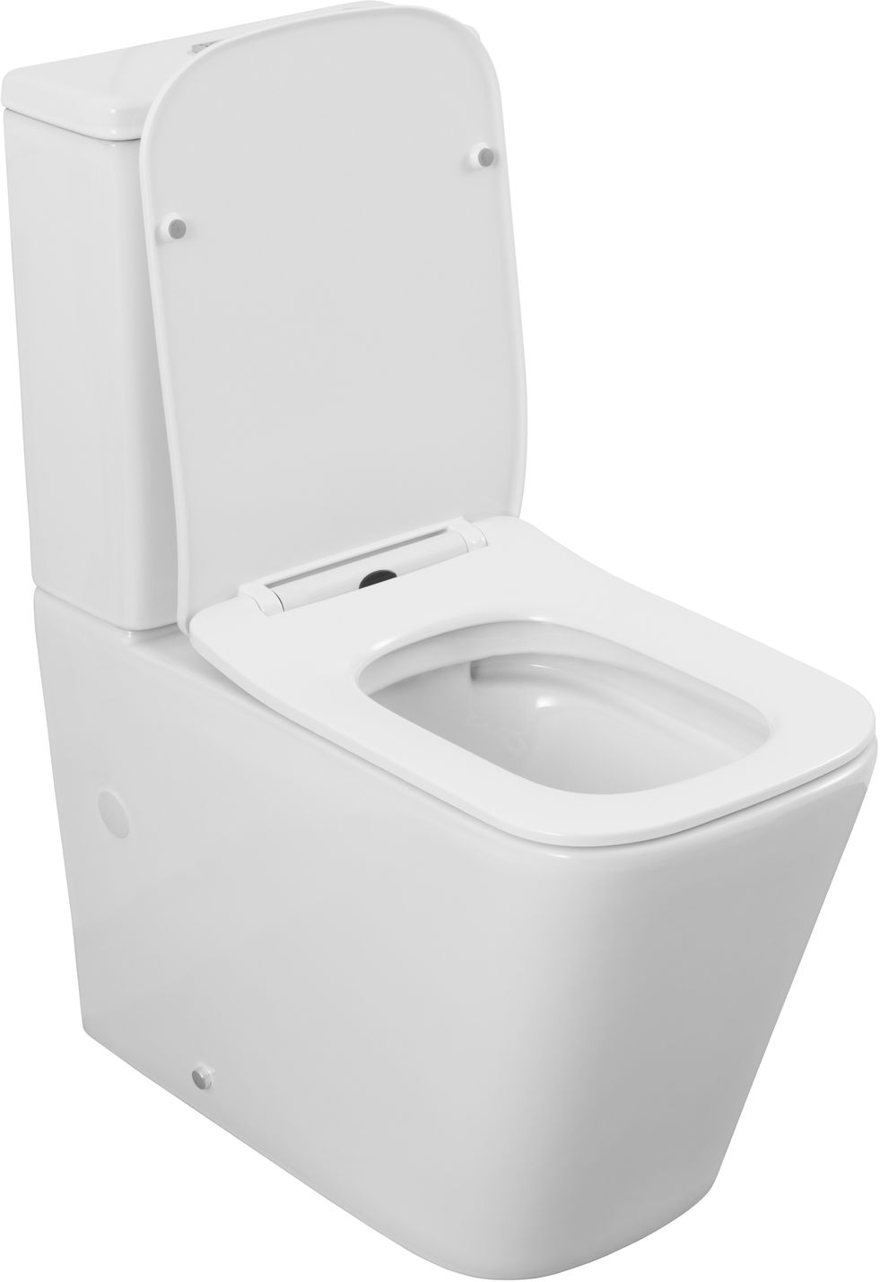 Чаша напольного унитаза безободковая Creto Logan L4 1004-001-L2СW с крышкой-сиденьем микролифт, белая