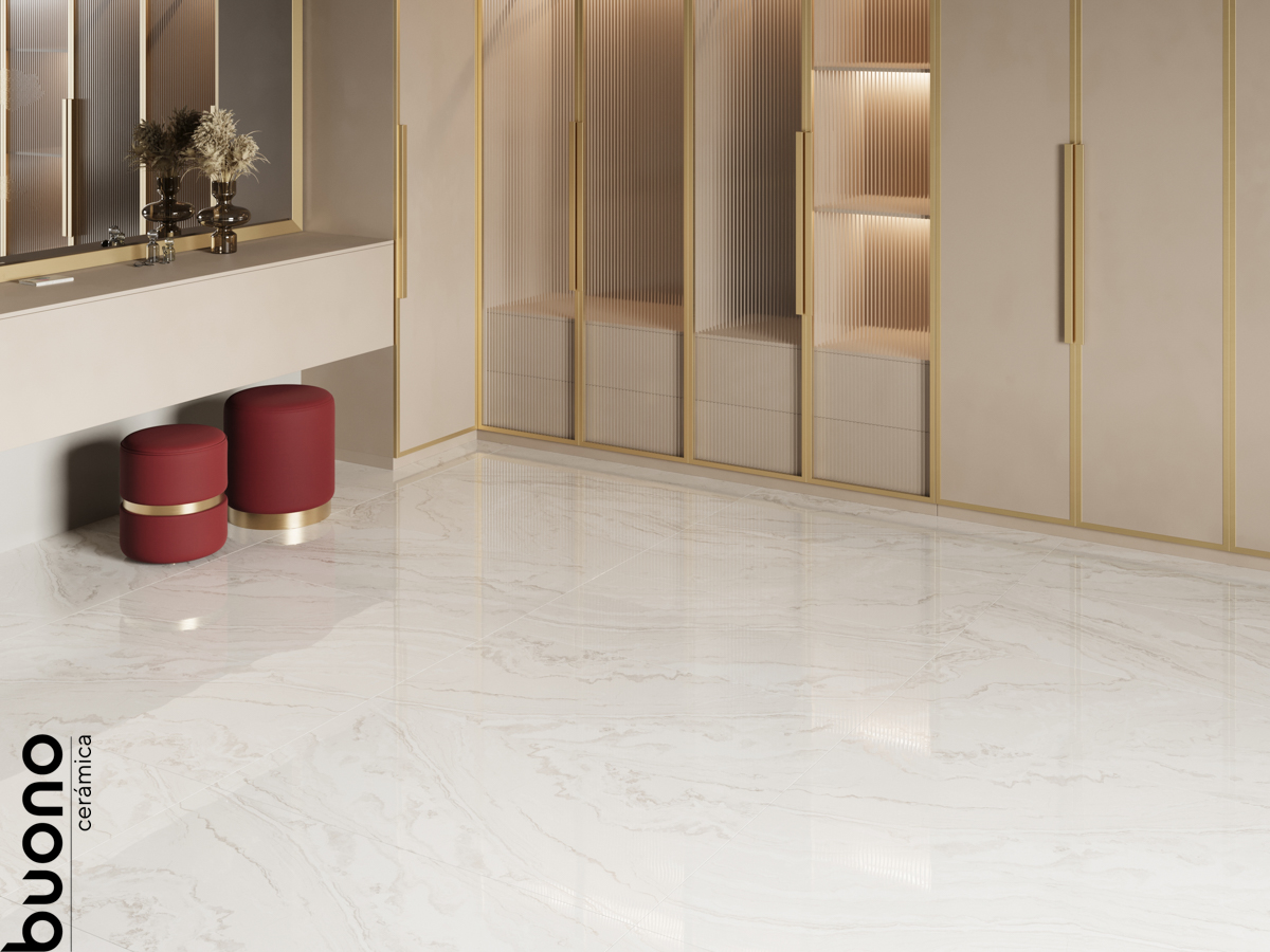 Керамогранит Buono Ceramica Marble Crystile Bianco Glossy M4410P