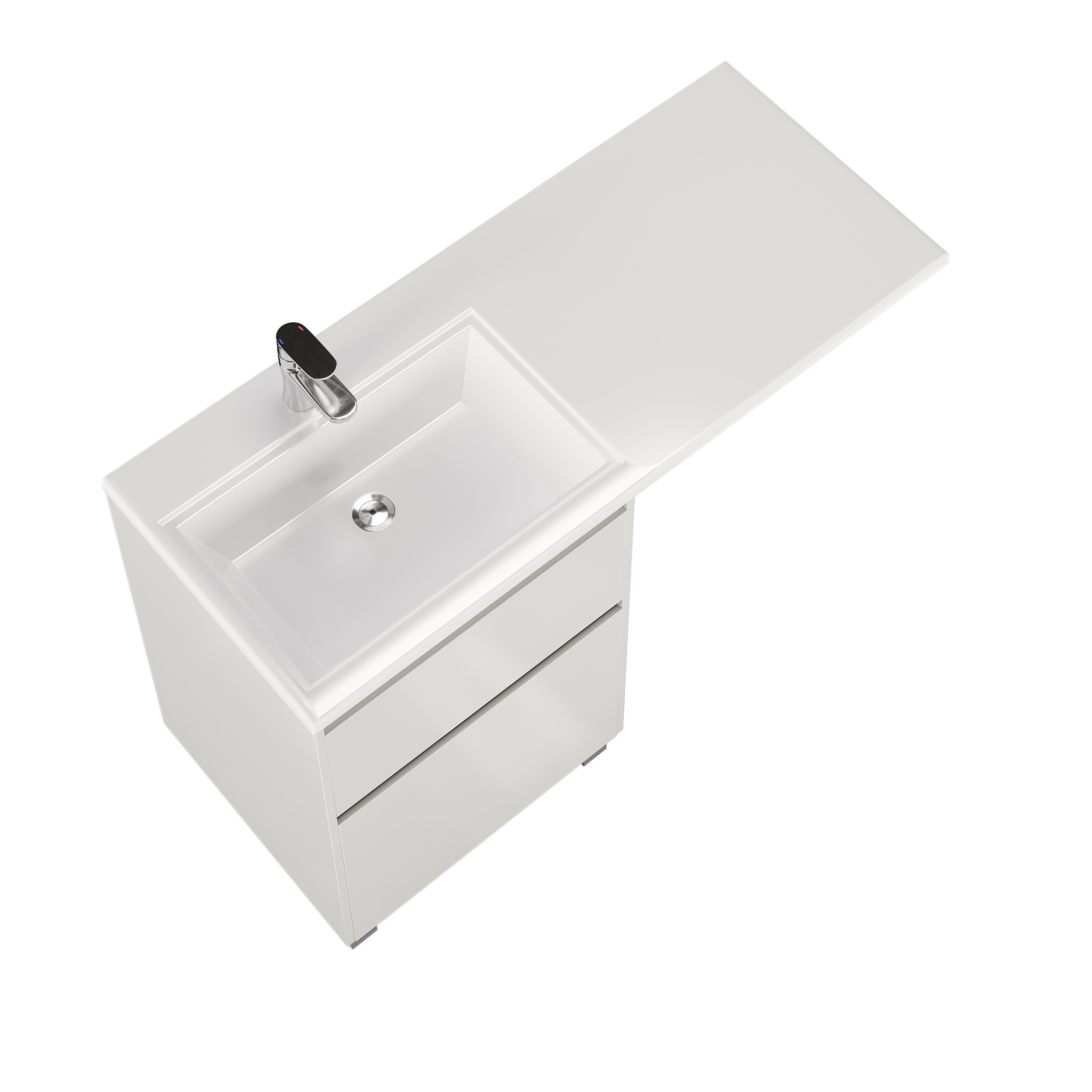 Тумба с раковиной напольная Creto Cafor White 120 левосторонняя