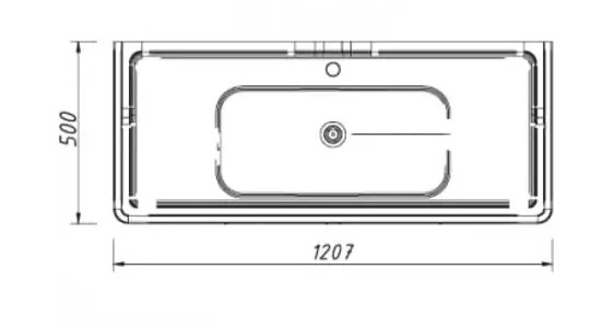 Раковина керамическая 120x49