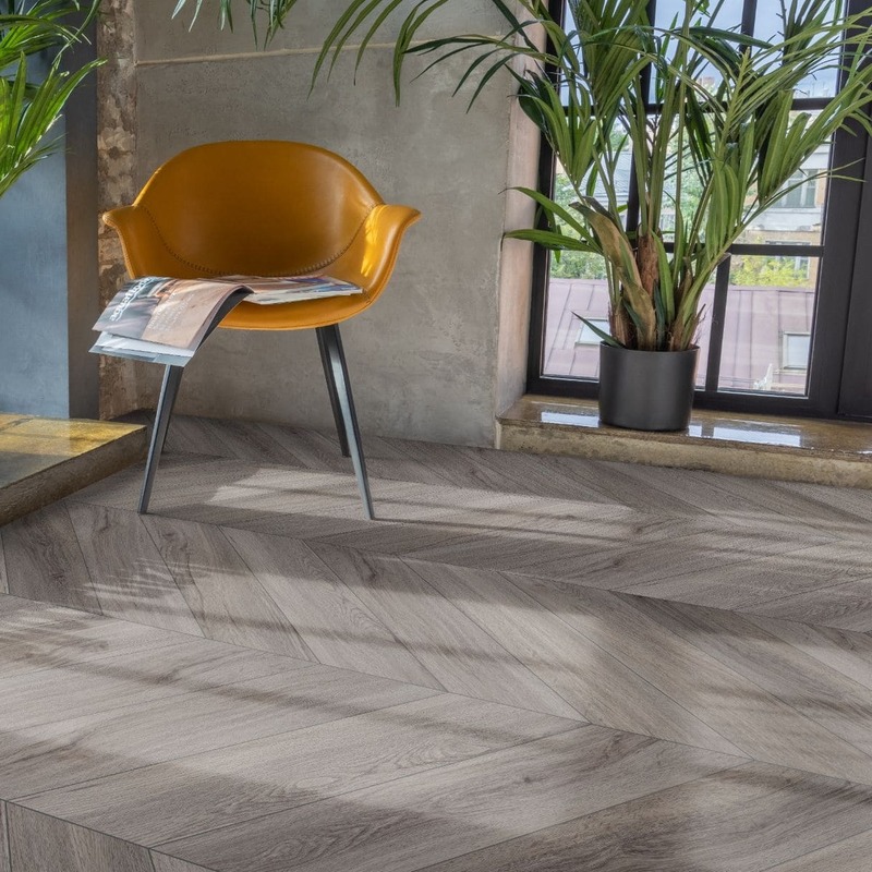 Кварц виниловый ламинат Aquafloor Parquet Glue Chevron AF2553PGCh