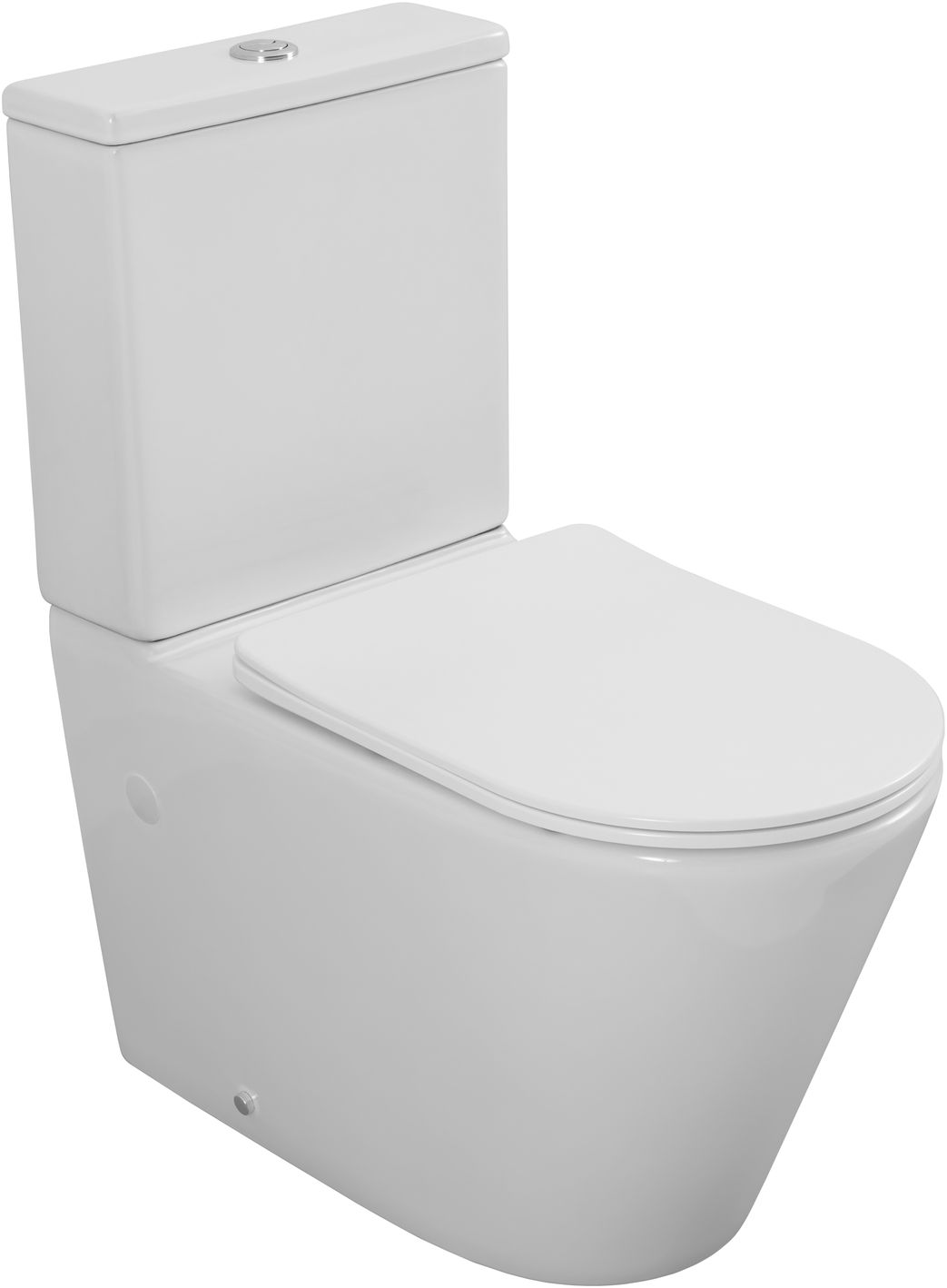 Унитаз-компакт безободковый Creto Logan L5 1005-001-L6CW с крышкой-сиденьем микролифт, белый