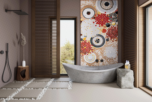 Керамогранит Декоративное панно MDetails Polka Burst (набор из 4шт. 60x120) 120x240