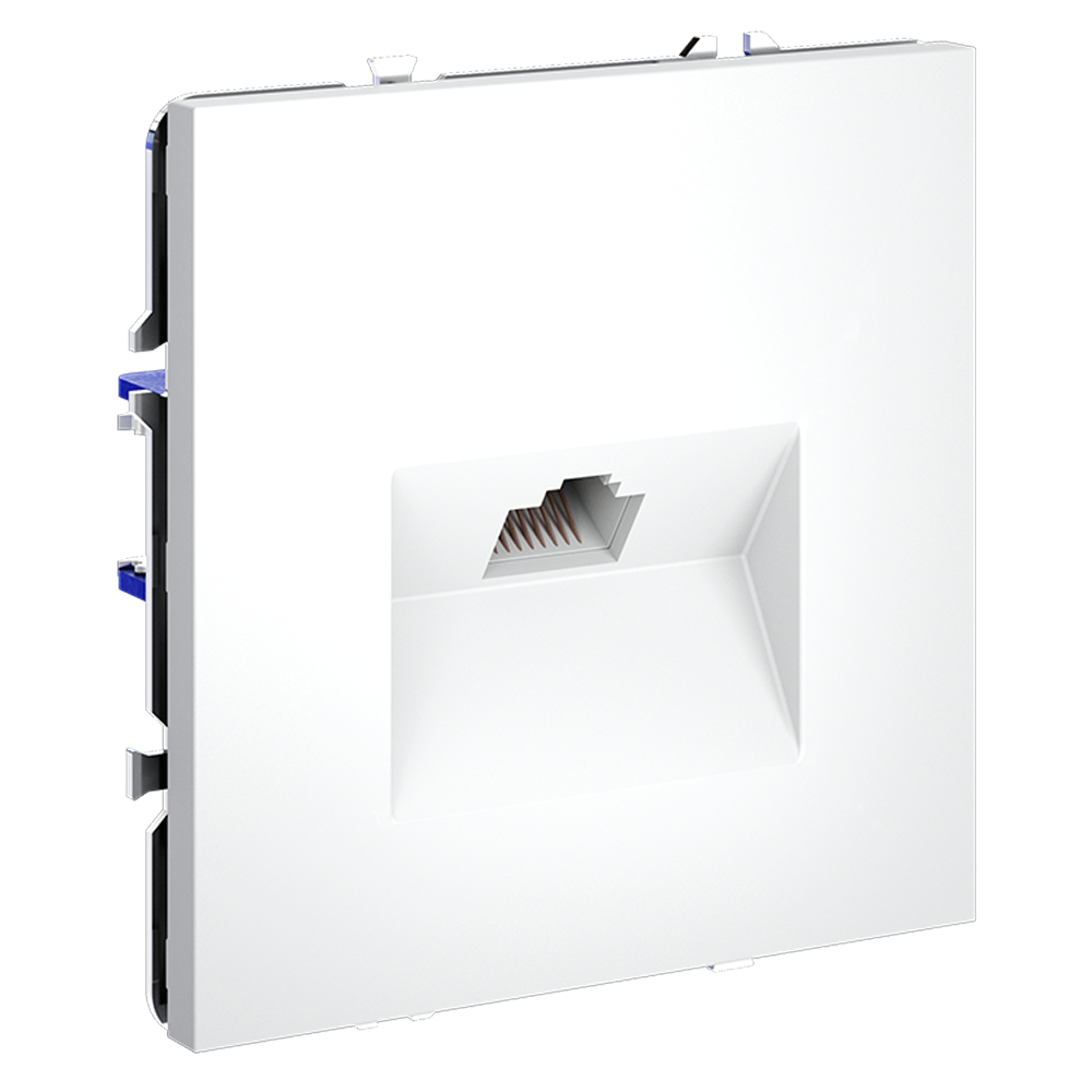 Розетка компьютерная встраиваемая VOLTUM S70 RJ45 кат.6, (белый матовый)