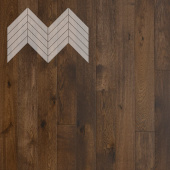 Паркет Елка Французская Lab Arte Chevron Дуб Натур Коньяк лак 600/510х90х14/3/45°