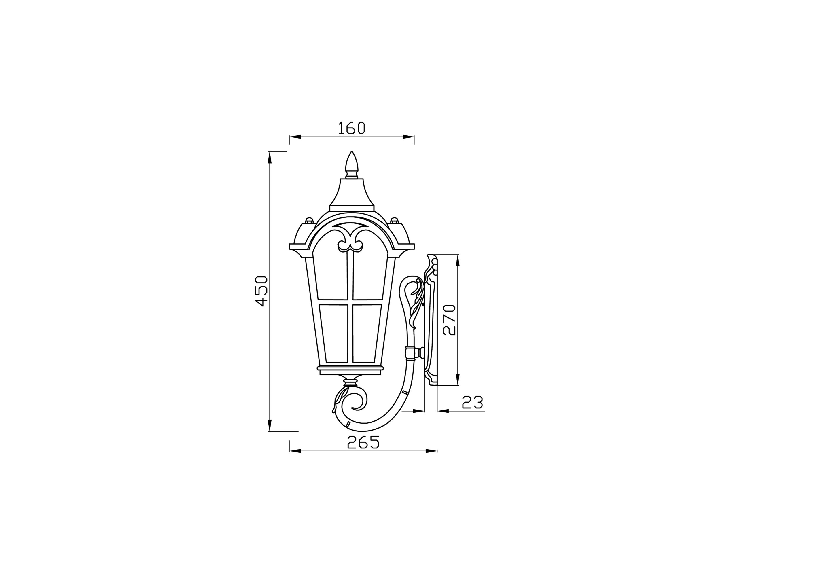 Уличный настенный светильник Outdoor O413WL-01BZ1