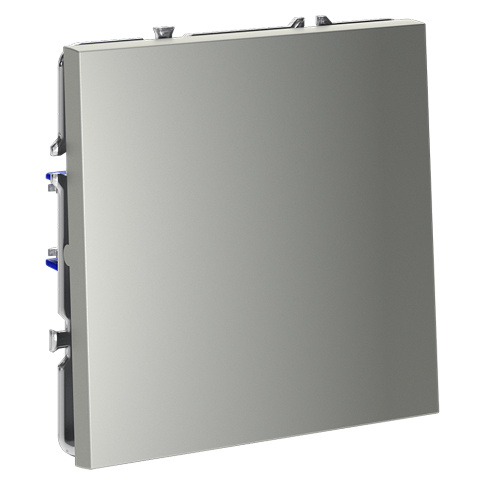 Выключатель с самовозвратом встраиваемый VOLTUM S70 одноклавишный 10А, (сталь)