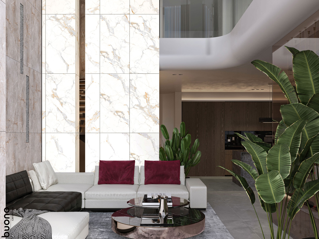 Керамогранит Buono Ceramica Marble Carrara Аletta Glossy M4406P