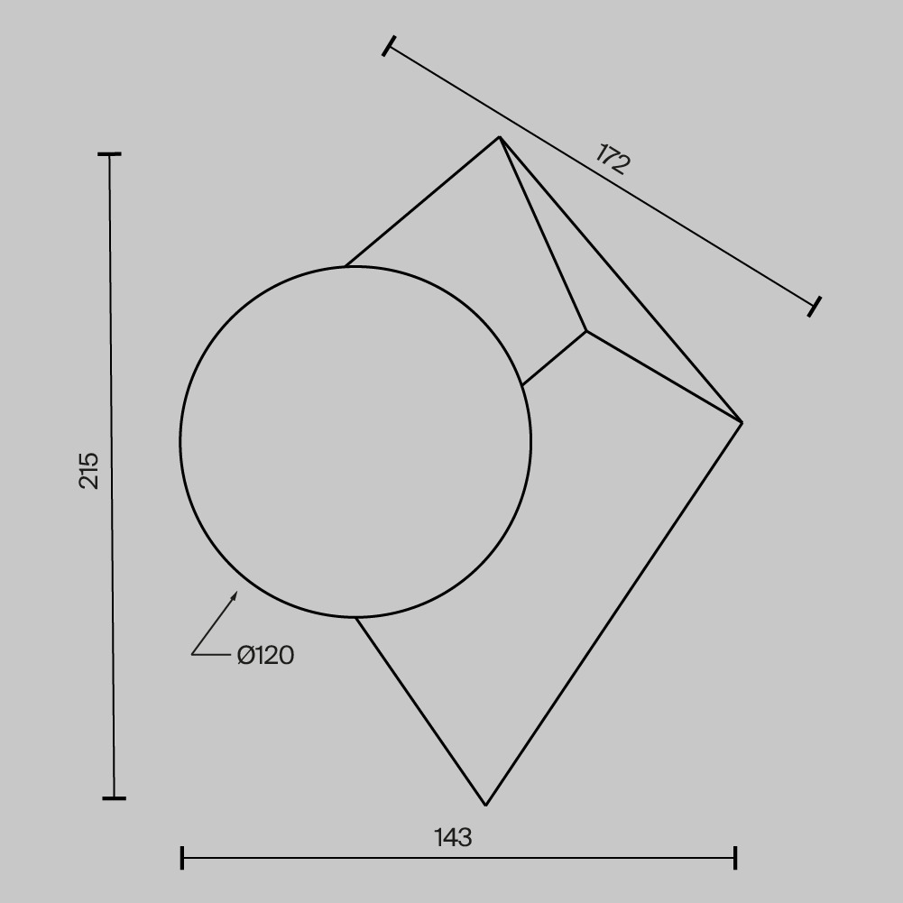 Настенный светильник (бра) Maytoni MOD445WL-01B