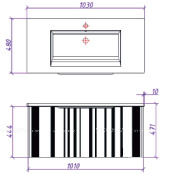 Тумба под раковину Creto Luna Venge 100 см 17-VG100