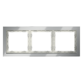Рамка стеклянная VOLTUM S70 на 3 поста, (сталь, стекло)